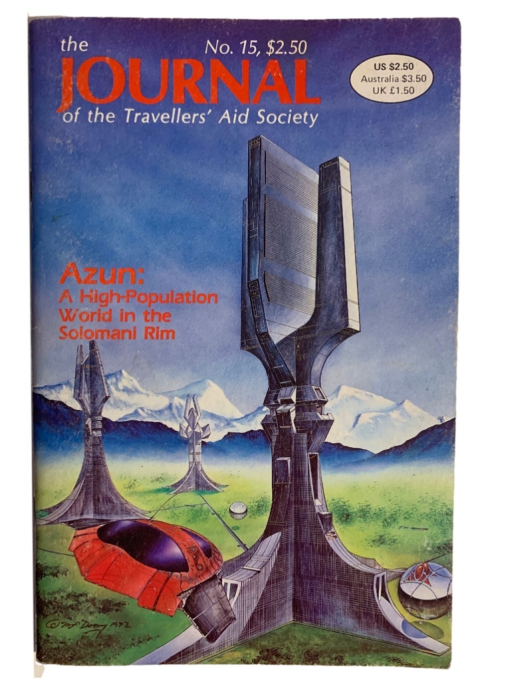 Unbranded Board Game Journal of the Travellers' Aid Society No. 15 One Size Blue